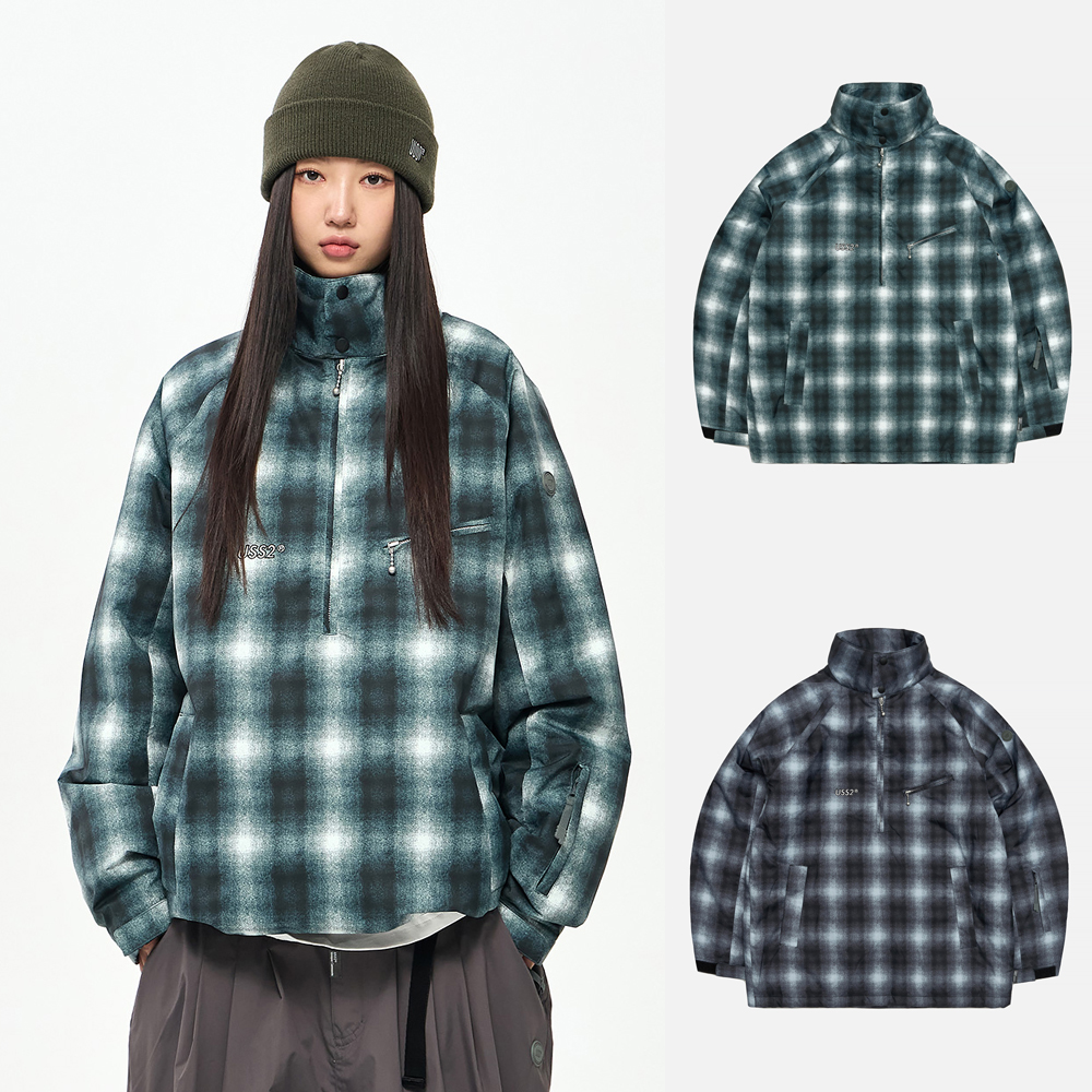 어스투 2425 USS2 Ombre Check Pullover 스노우보드복 자켓