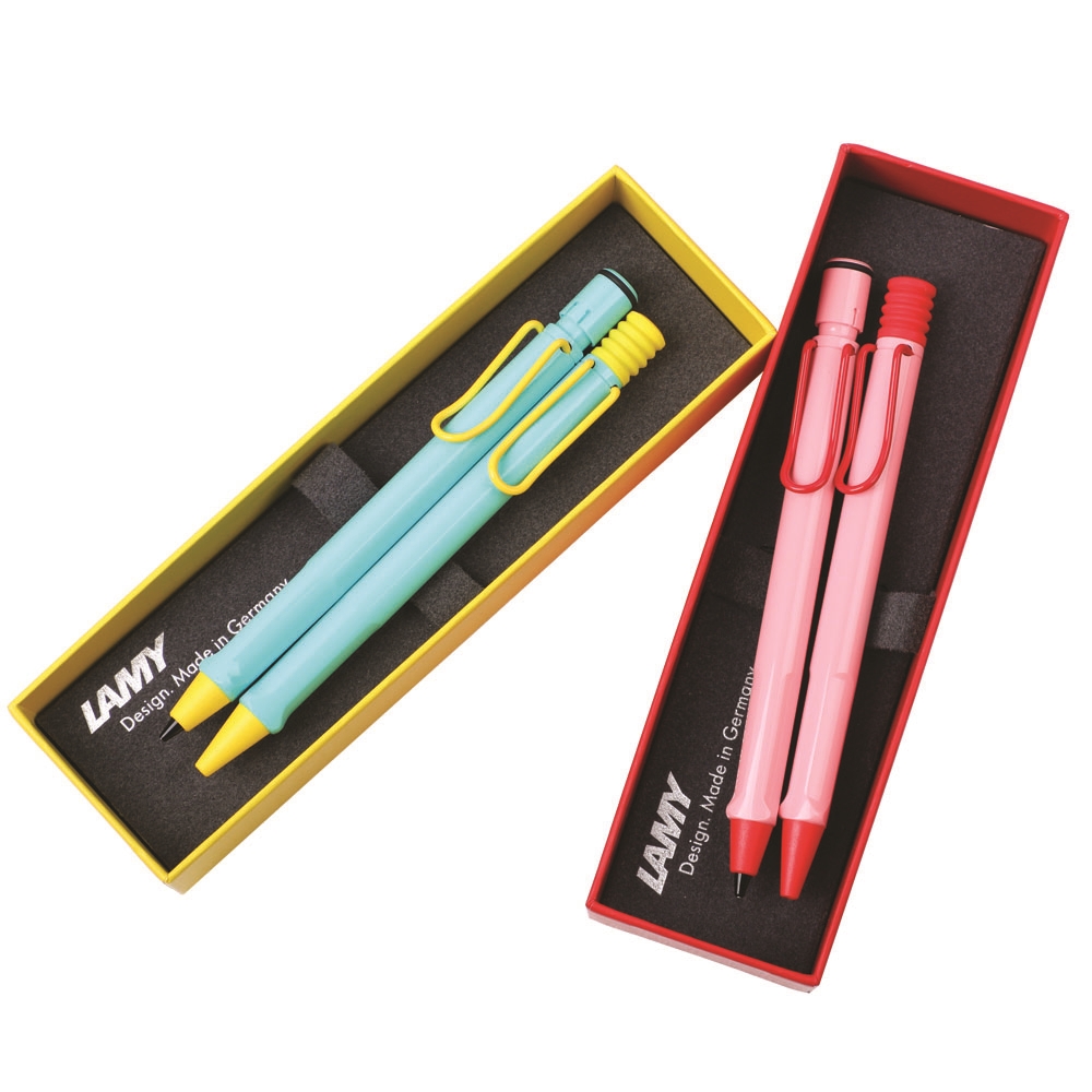 LAMY 한정판 라미 사파리 샤프 볼펜 샤프볼펜세트 피나콜라다 체리블라썸 투톤칼라 무료각인 Postcard북