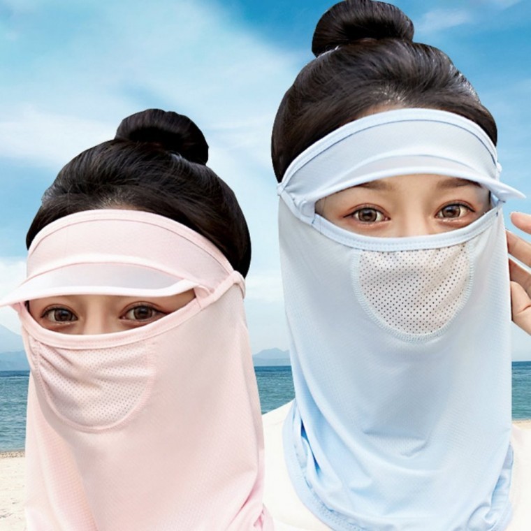 골프 빨아쓰는 운동할때 쿨링 여름 쿨 얼굴 햇빛 자외선 가리개 캡 모자 마스크