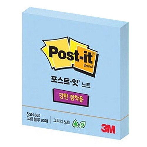 3M 포스트잇 그리너 크림블루 SSN654