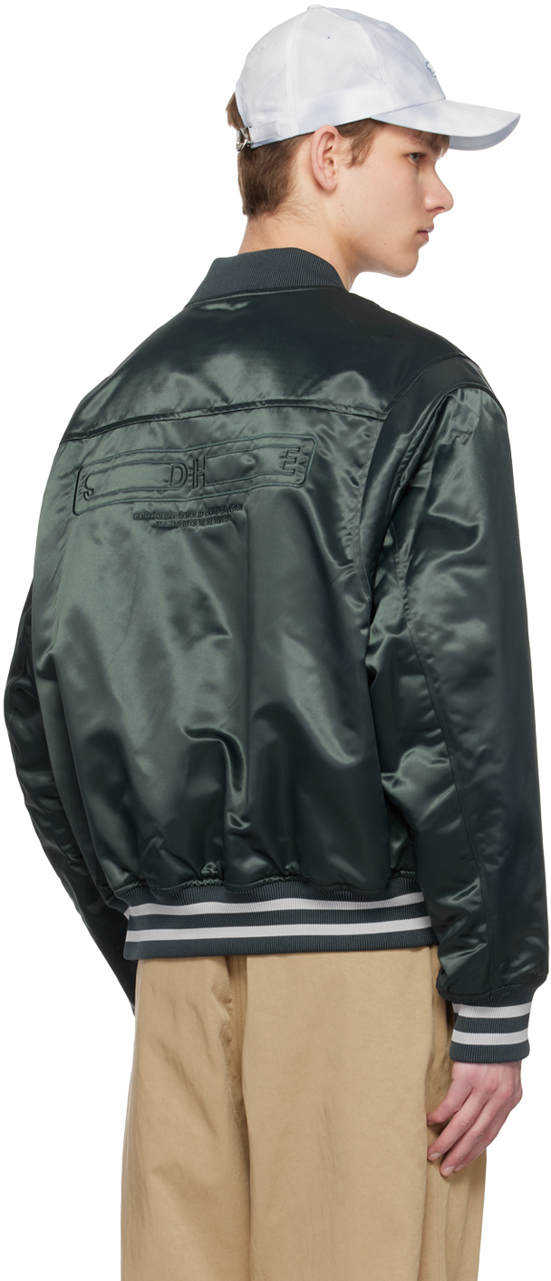 솔리드옴므 그린 바시티 보머 재킷 221F FRESH GREEN S231JP15