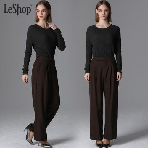 르샵 르샵 LeShop 장식 단추 와이드 팬츠 택가격 89000원