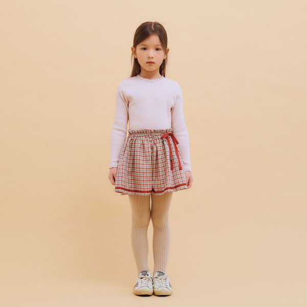 뿌니마켓 25봄 르베브 체크리본팬츠 아동 유아 키즈