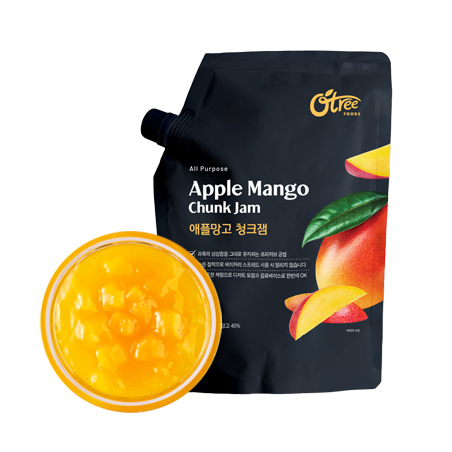오트리 애플망고 청크잼 리플잼 1kg 과일쨈 피치 필링 6 청크잼 블루베리 1개