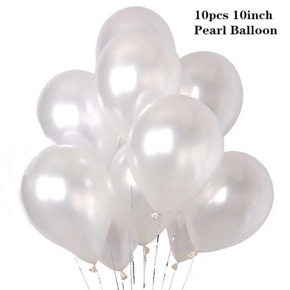 글로브 풍선 스탠드 생일 파티 장식 1개 15 10pcs- hite Ball Q13-W