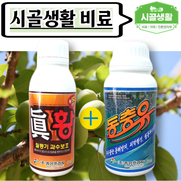 시골생활 진황 동충유 세트 기계유제 석회유황합제 대용 과수 황소독 기계유유제 월동유