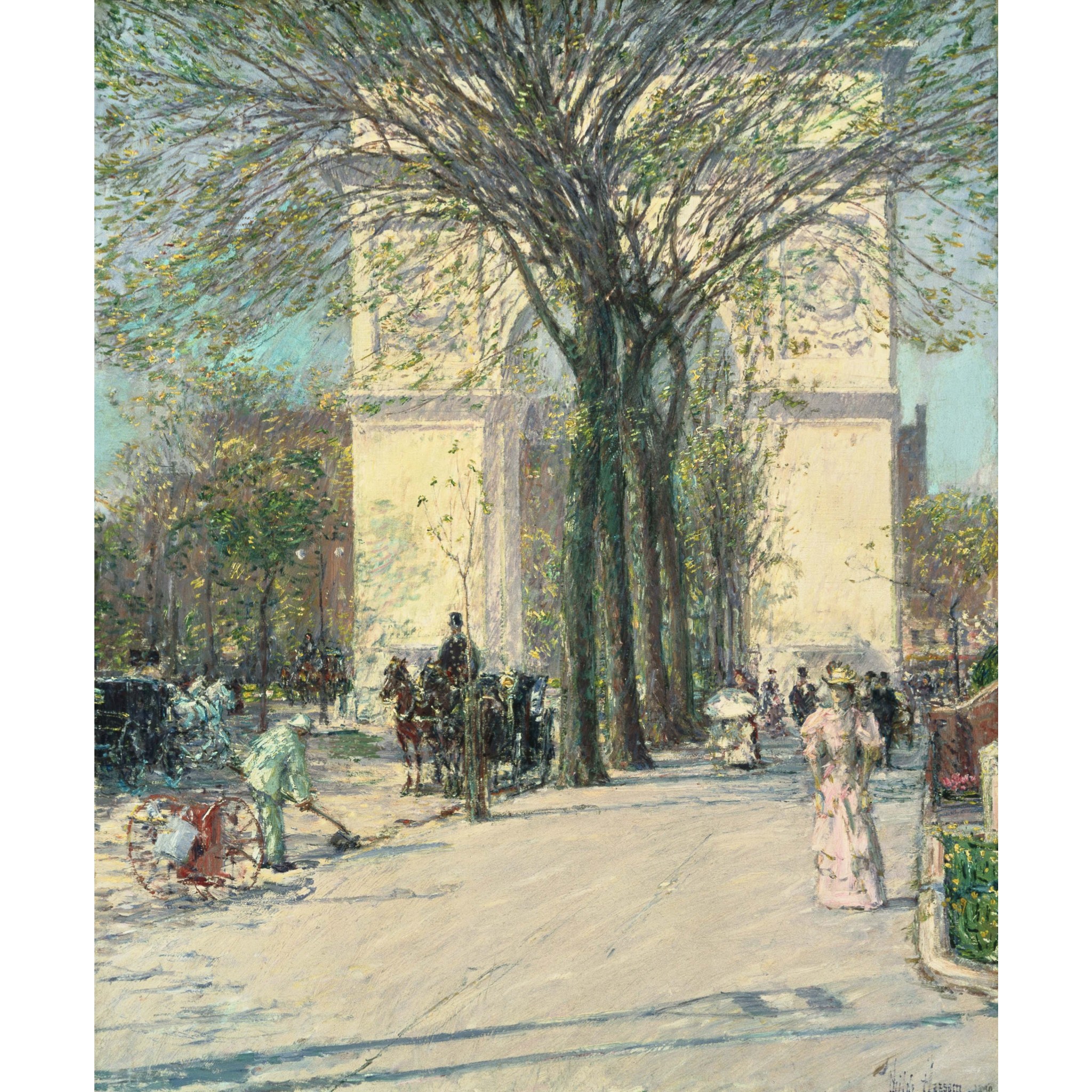 Washington Arch Spring 아트포스터 감성선물 하삼 그림만 소프트벨벳텍스쳐 29 7x35 89 29 7x35 89