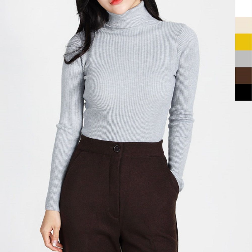 골지폴라 데일리 이너활용 여자상의 목폴라 골지목폴라티셔츠 여성폴라티