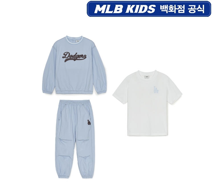 MLB키즈 현대목동점 MLB키즈 바시티 우븐 맨투맨 3세트 7AS2V235107SBM