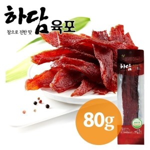 하담푸드 하담푸드 하담푸드 소고기육포 80g 간식 안주 단백질 군것질