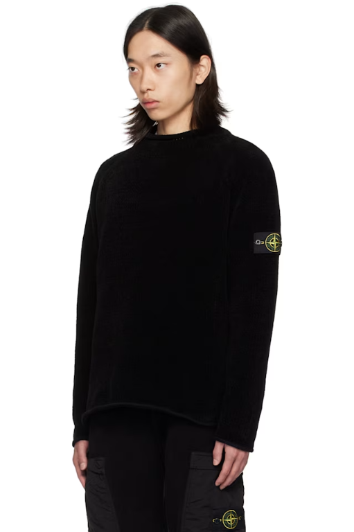 스톤아일랜드 24FW 스톤 아일랜드 스웨터 V0029 콤파스 패치 하이넥 점퍼 V0029 8115557A9