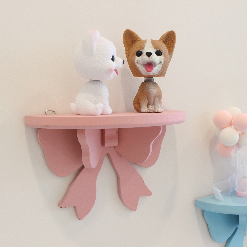 마카롱 리본 벽선반 벽걸이선반 장식선반 리본선반 예쁜선반 진열대 인테리어선반 디스플레이선반 목재선반
