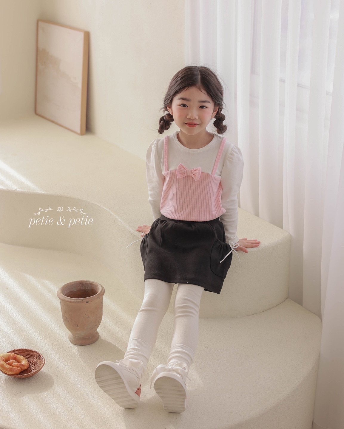 뿌니마켓 25봄 쁘띠앤쁘띠 리본뷔스티에티 아동 유아 키즈