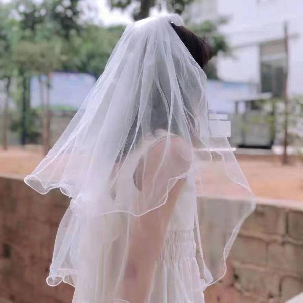 베일 머리 장식 신부 웨딩드레스 수령증 등록 외출 심플 화보 청혼 약혼 예혼 결혼 하객 봉사