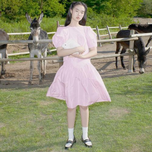 프레클 floral leaf midi skirt in m