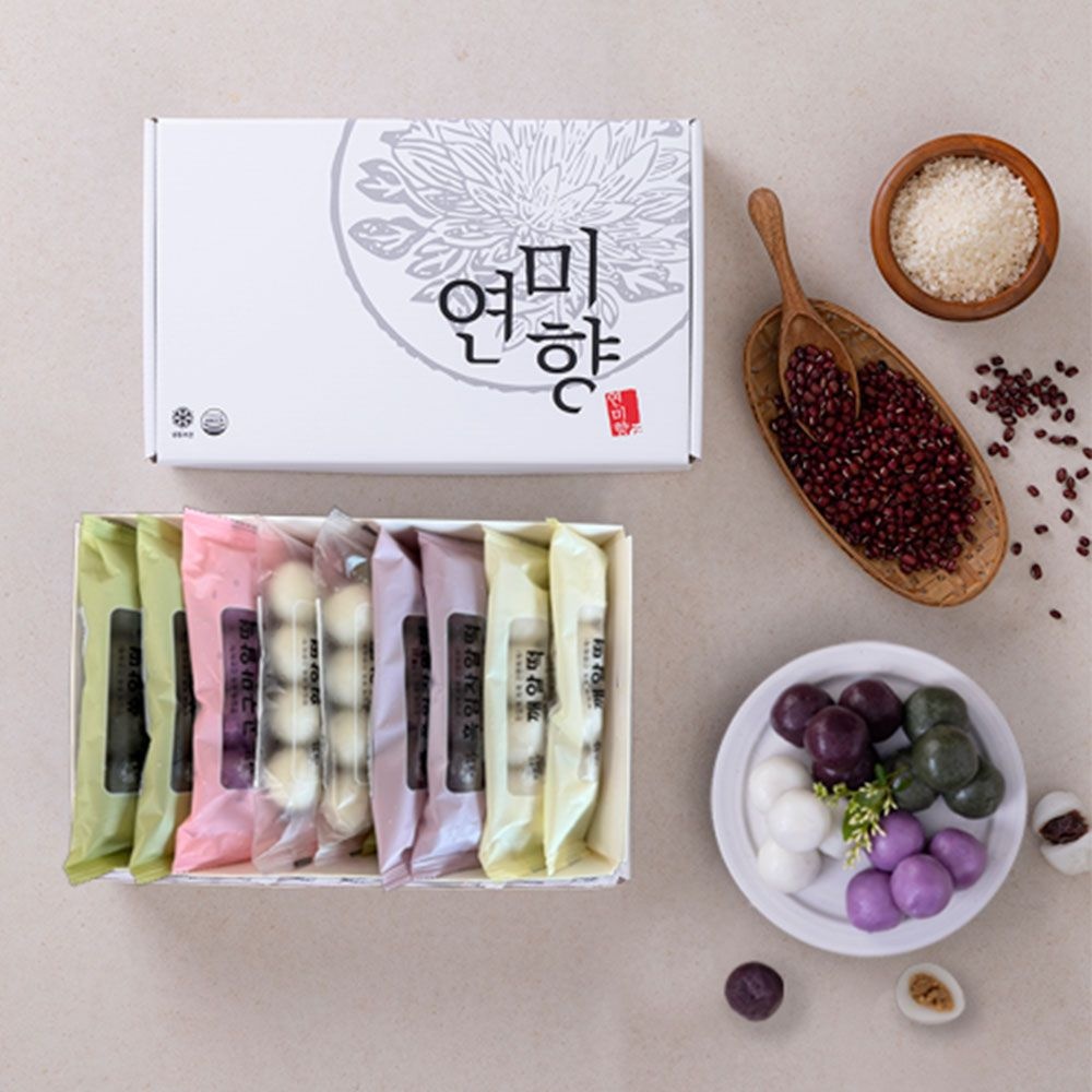 연미향 알떡 5종 세트 개별포장 냉동보관 후 자연해동해도 굳지 않는 떡 5가지 앙금떡 방울떡 혼합