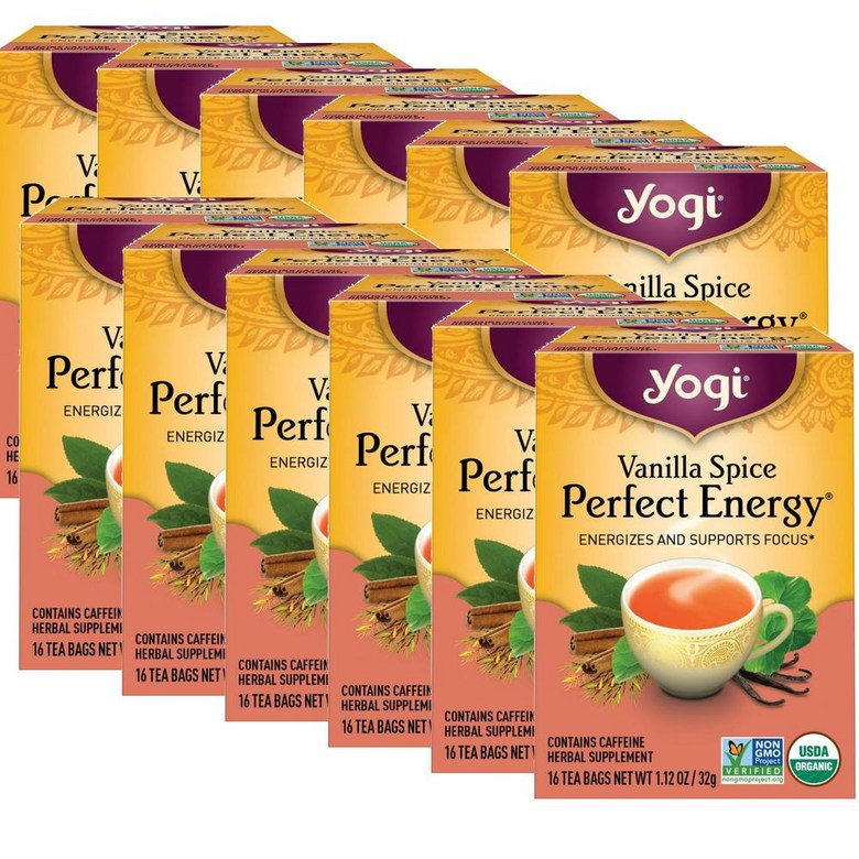 요기티 퍼펙트 에너지 바닐라 스파이스 티백 Yogi Tea Perfect Energy 12개 16개입