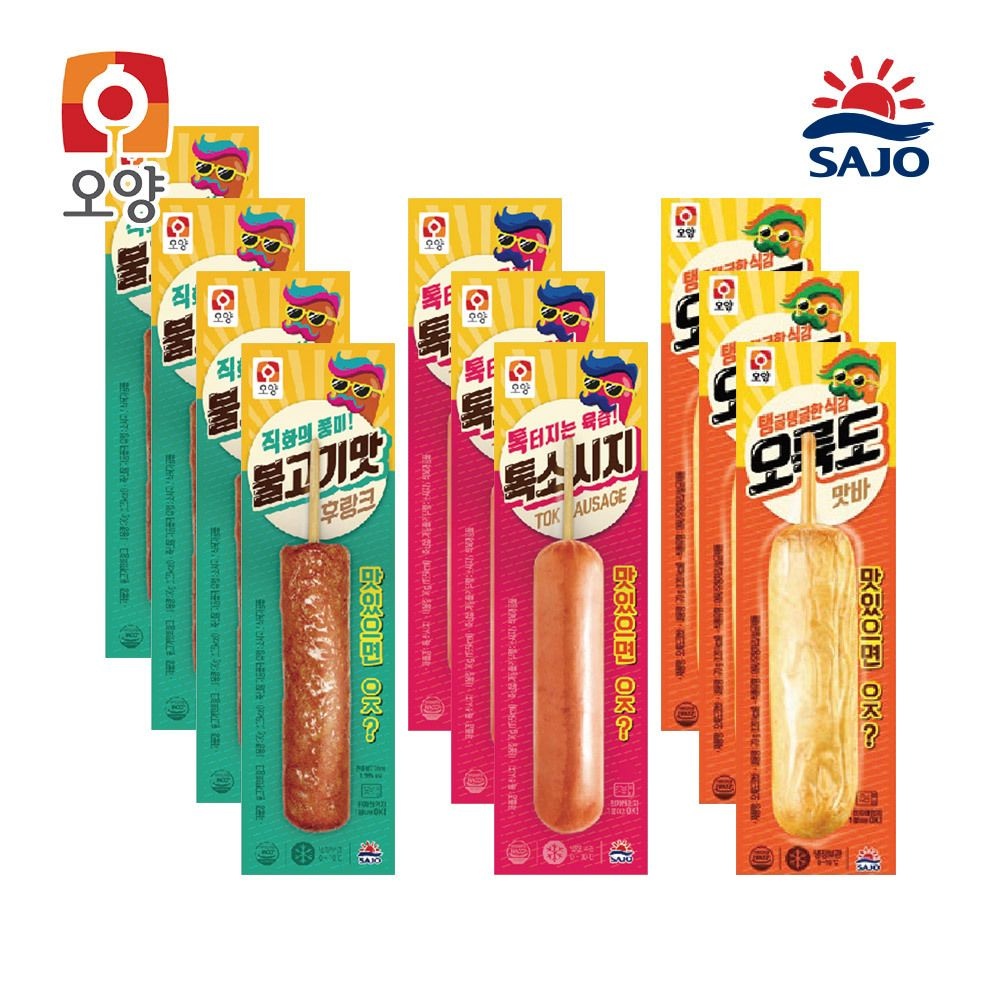 사조 후랑크4 소시지3 맛바3 핫바3종 버라이어티10팩