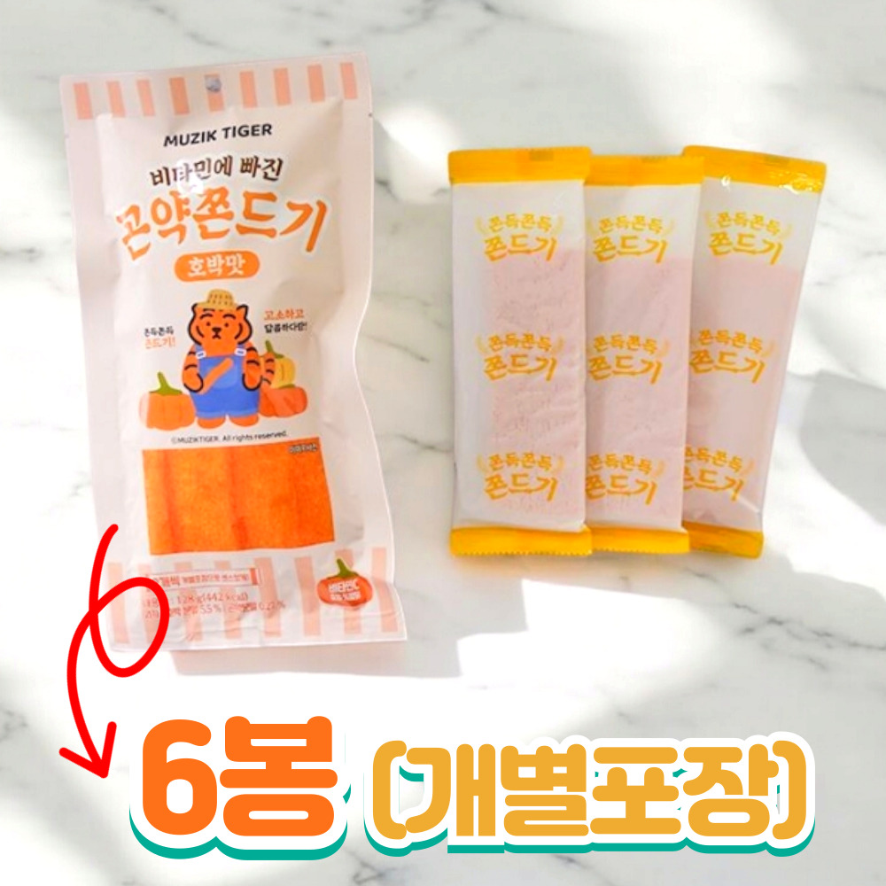 디에이치푸드 쿠스토어 무직타이거 비타민 쏘옥 곤약쫀드기 1개 768g