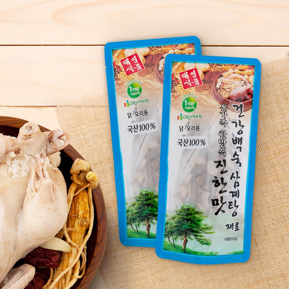 태영식품 건강백숙 삼계탕재료 진한 맛 100g x 3개