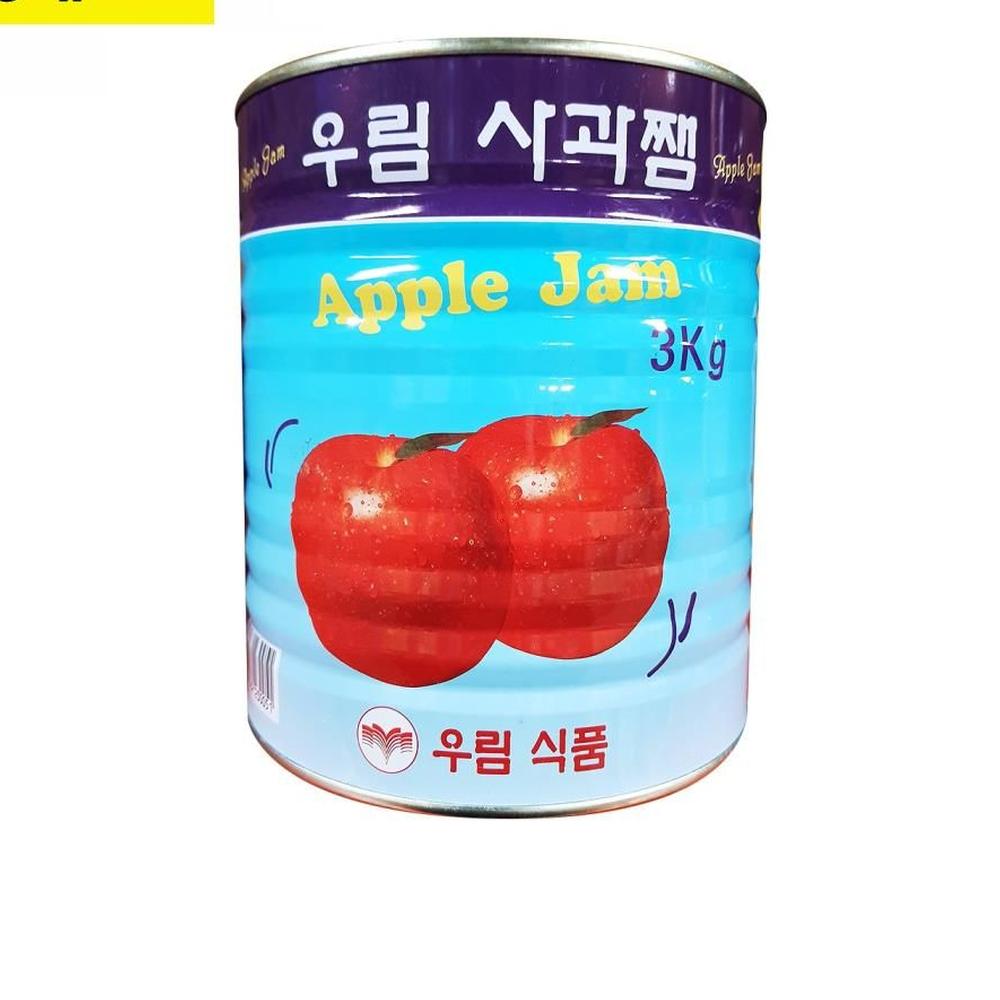 우림 사과잼 3KG X6개 잼 사과잼 캔 식당납품 대량유통