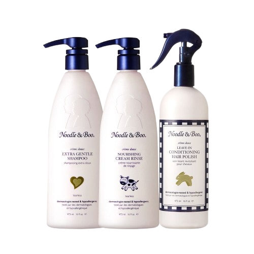 누들앤부 엑스트라 젠틀 샴푸 473ml + 너리싱 크림 린스 473ml + 헤어폴리쉬 473ml