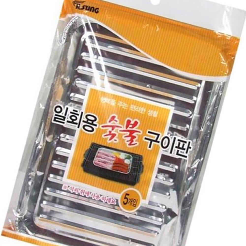 한솔 캠핑용품 일회용 숯불구이 판 x3개
