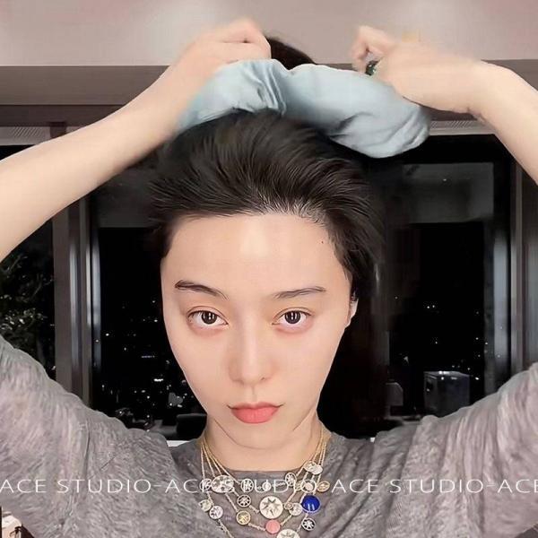 판빙빙동키치헤어후프 새틴부드러움 모발에 면충전초대헤어끈곱창