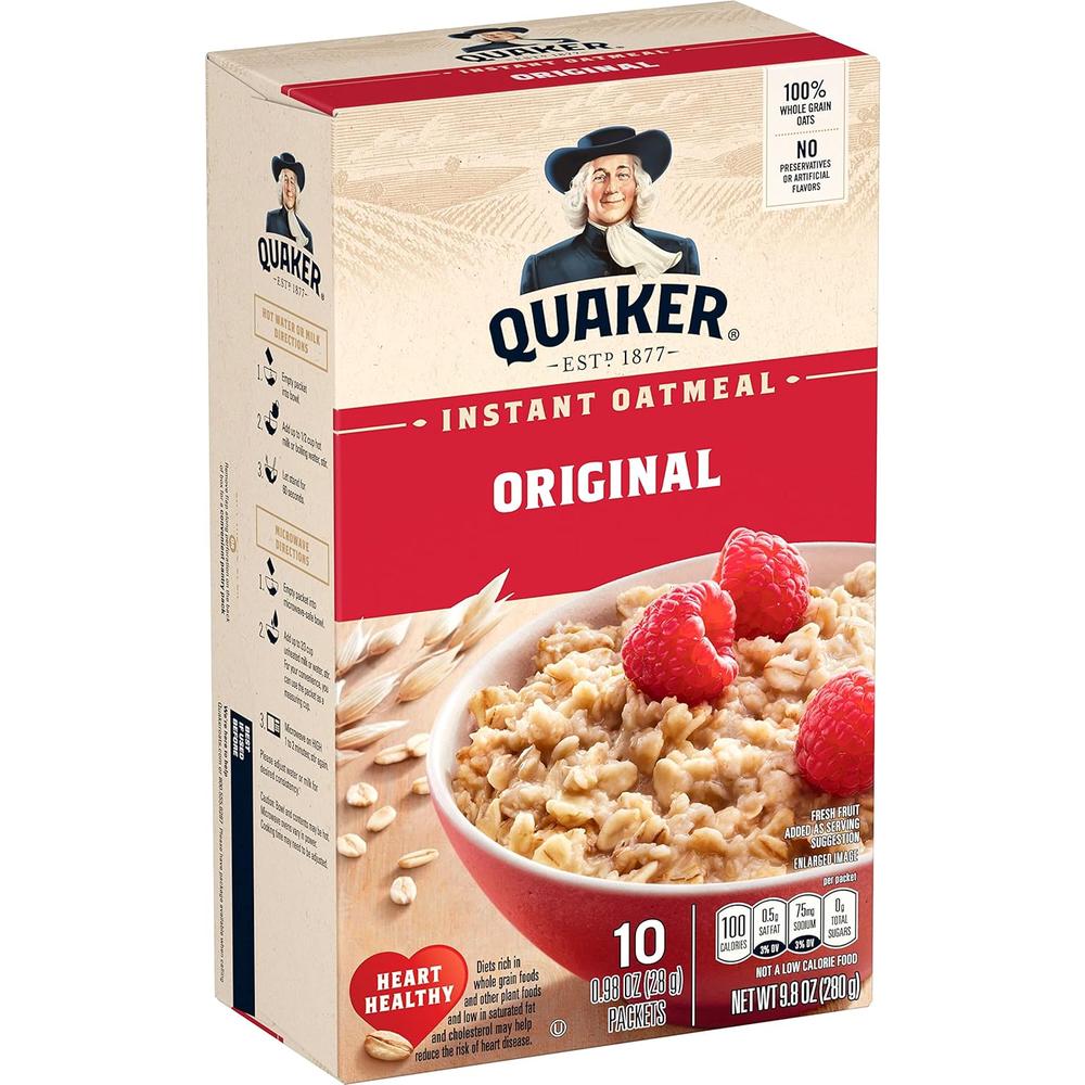 Quaker 퀘이커 인스턴트 오트밀 오리지날 패킷 28gx10입 4박스