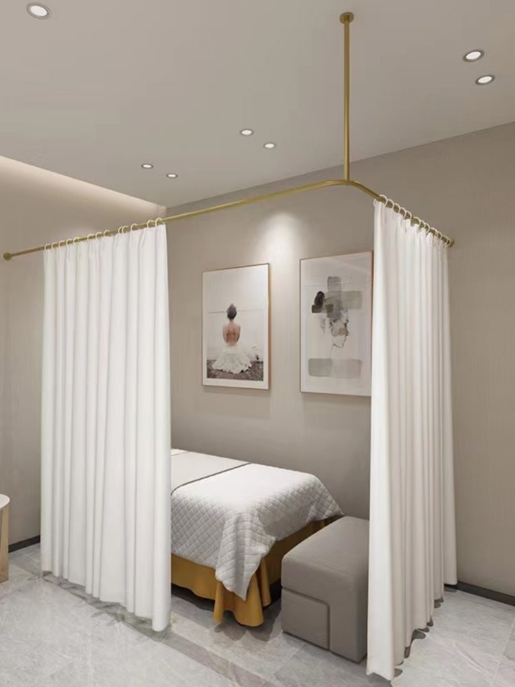 병원커튼레일 피팅룸 커튼봉 한의원 병원 마사지실 병실 과 인테리어 커튼 레일 C 반경80화이트