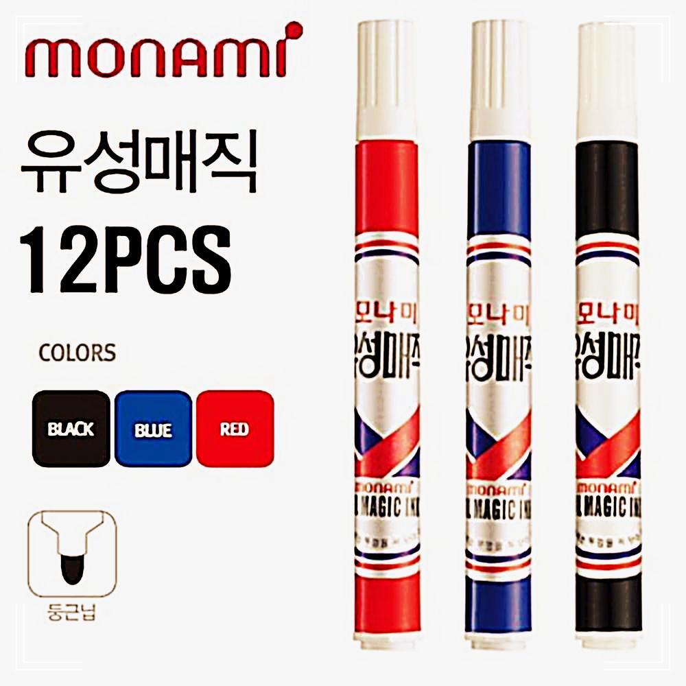 필기구 타 자루 유성 모나미 매직 12 2OW4DF0BF