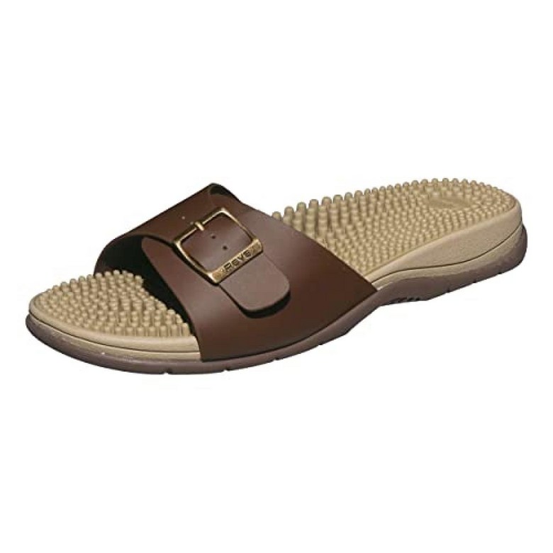 리브스 Revs - Tay - Men s Single Strap Reflexology Massage Sandals US9