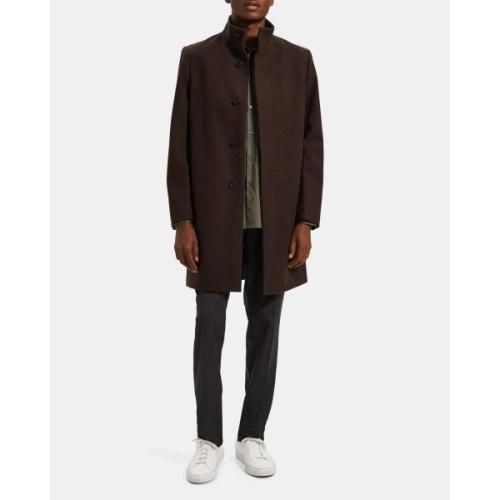 띠어리 6022435 띠어리 Single-Breasted Coat in Wool Melton