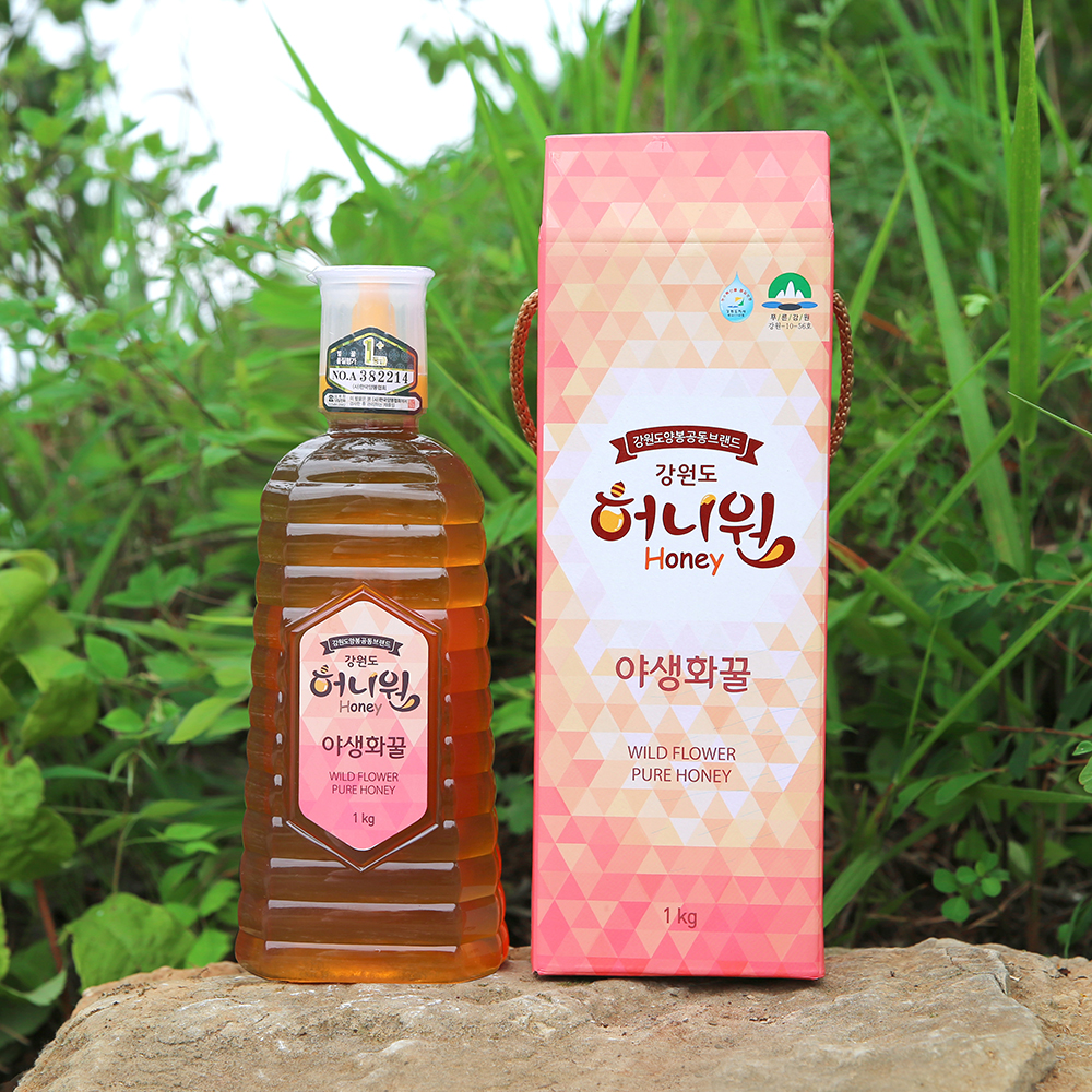 강원6차산업 영월 강원허니원영농조합 100 자연채밀 야생화 벌꿀 1kg