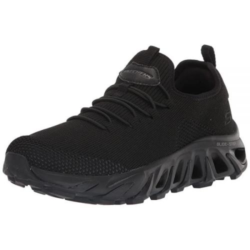SKECHERS 스케쳐스 USA Mens Flex Groove 로우 프로파일 번지 슬립온 스니커즈 Bbk 12 운동화 아치핏 워킹