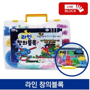 라인블록 라인창의블럭 유치원 교육용 교구 창의플러스 끼우고 연결하고 구부리고 학습교재 블럭 LI85045