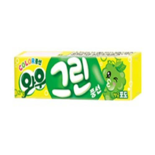 오리온 오리온 오리온 와우 그린 풍선 탱글 포도 21g 15개
