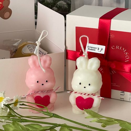 크림슨래빗 뽀끼 토끼캔들 남자친구 여자친구 친구 생일 기념일 선물 오브제 인테리어 방향제 집들이