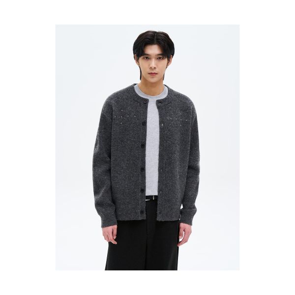 에잇세컨즈 에잇세컨즈 스터드장식 라운드 카디건 애쉬 315048