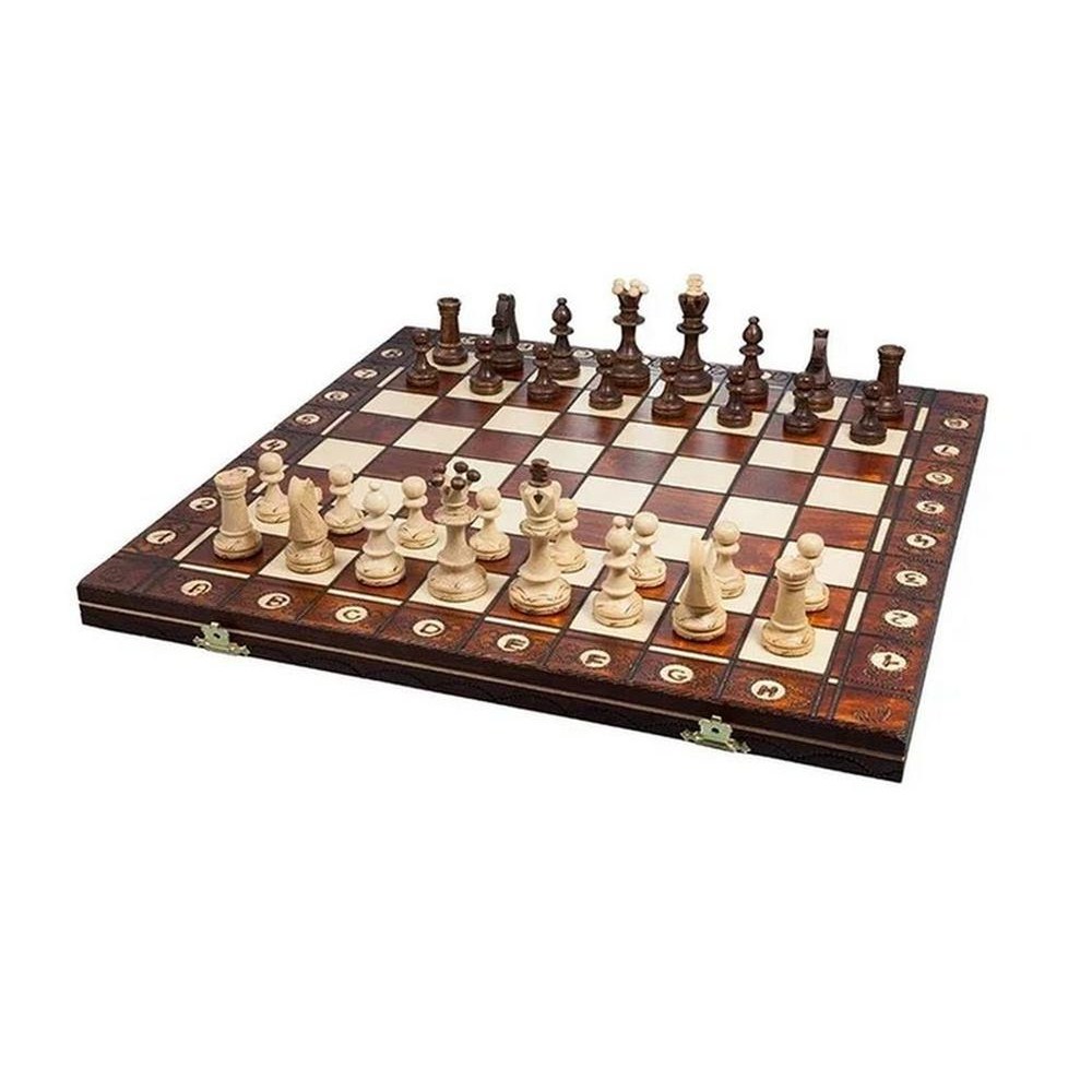 토너먼트 접이식 목재 체스 스타우톤 점보 보드 1개 2 Checkers Chess