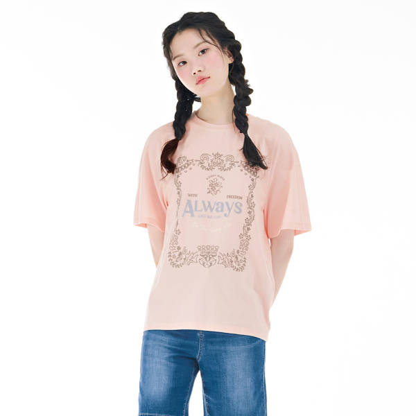 체이스컬트 여자 루즈핏 반팔티