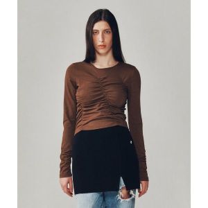 CURRENT SHIRRING DETAIL TEE