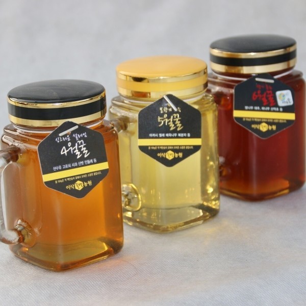 이삭꿀벌농원 단풍나무꿀 550g 선물세트 결혼답례품 천연벌꿀 아카시아꿀 밤감로꿀