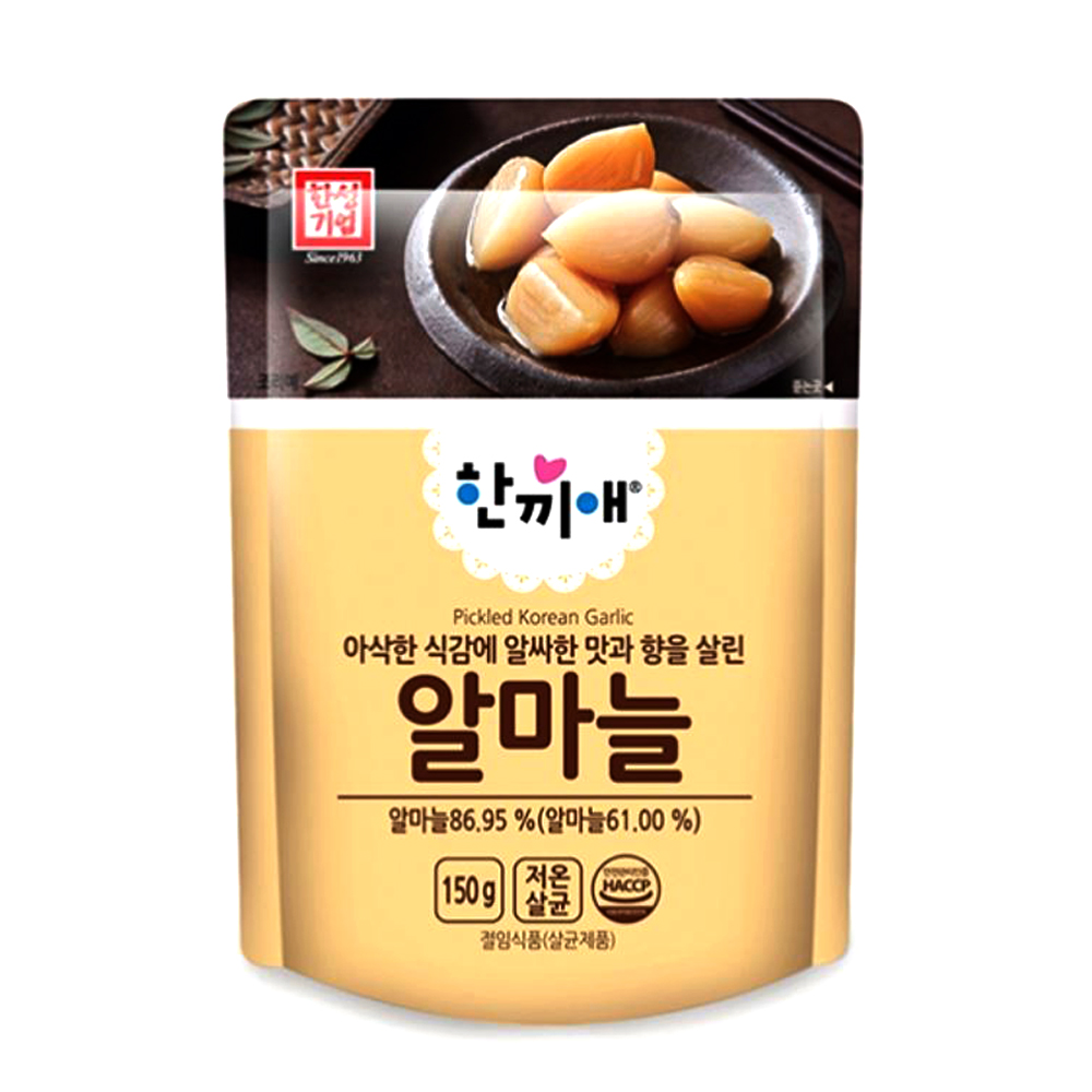 한성기업 한성기업 한성 한끼애 알 마늘 150gx10개무배 실온 간편식 마늘장아찌 삼겹살 족발 보쌈 밥반찬