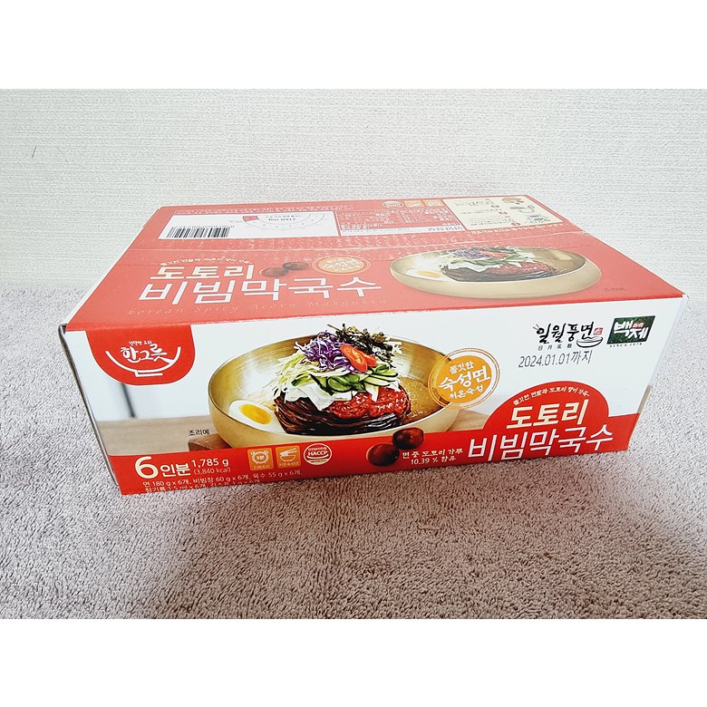 백제 일월풍면 도토리 비빔막국수 6입 1 785kg 4박스