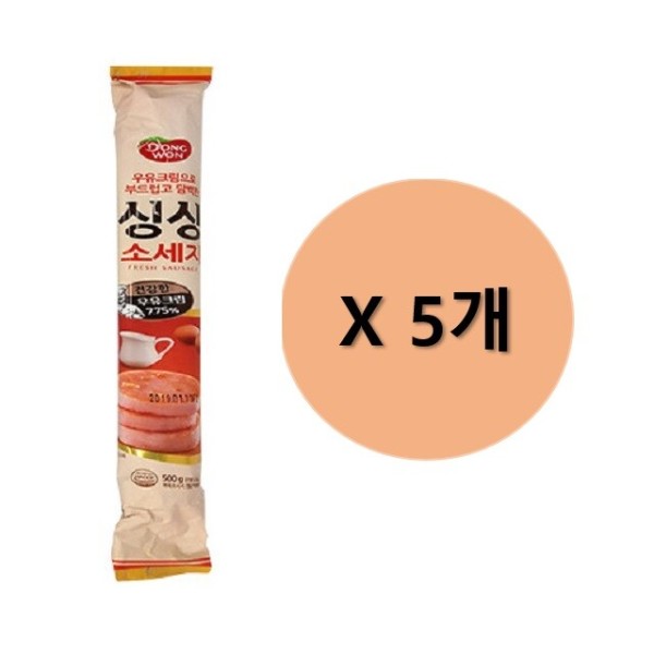동원에프앤비 동원 동원 동원 싱싱소세지500g x5개 옛날 소시지 반찬