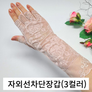 강록이네 여성 레이스장갑 자외선차단장갑 스마트폰터치 얇은 반장갑