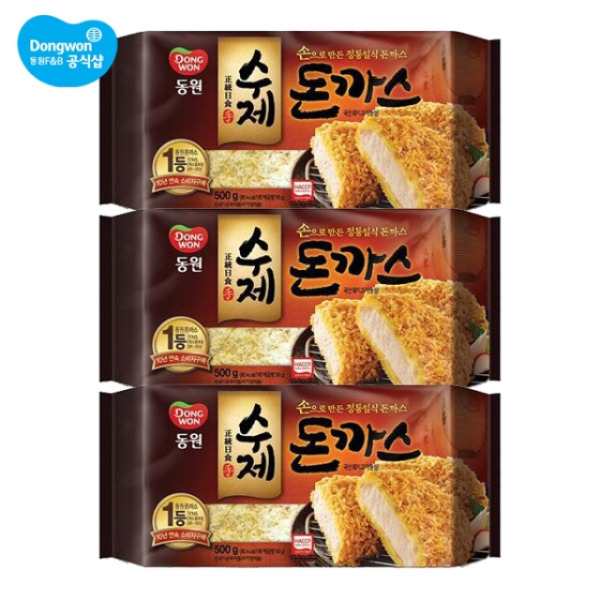 동원에프앤비 동원 동원 동원 수제돈까스 500g X 3개