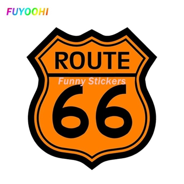 FUYOOHI 외부 보호 비닐 스티커 미국 루트 66 표지판 Rv 라이드 로드 여행 역사적인 스티커