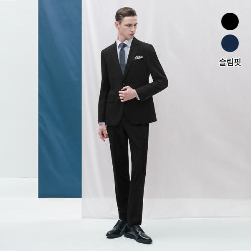 맨잇슈트 블랙 사계절 기본 면접 경조사 수트 슬림핏 정장